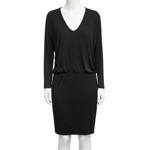 Banana Republic Black Long Sleeve Drop Waist Dress